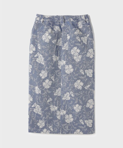 Diagram（ダイアグラム）の「ボタニカルジャガードスカート（スカート・レディース・チャコールグレー/ブルー・38/36）」の22枚目の写真