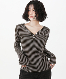 CATTLINE（カトリン）の「Striped Knit Slim Fit Knit（ニット/セーター）」