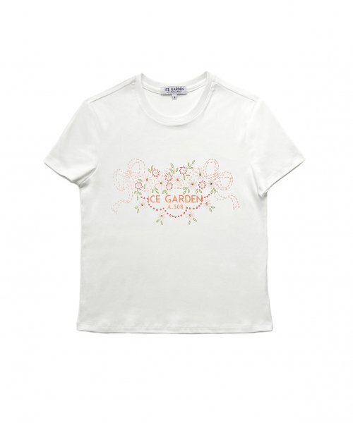 ICE GARDEN A.508(アイス ガーデン エイオーゴンパル)の「Floral Graphic T-shirt (Tequila Sunrise)(Tシャツ/カットソー・レディース・その他・SMALL/MEDIUM)」の1枚目の写真