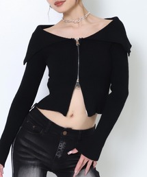 ANAP | ダブルジップ オフショル リブ ニット トップス(その他トップス)