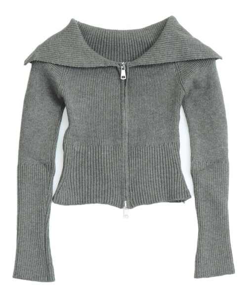 ANAP（アナップ）の「ダブルジップ オフショル リブ ニット トップス（その他トップス・レディース・オフホワイト/ダークグレー/ブラック・F）」の20枚目の写真