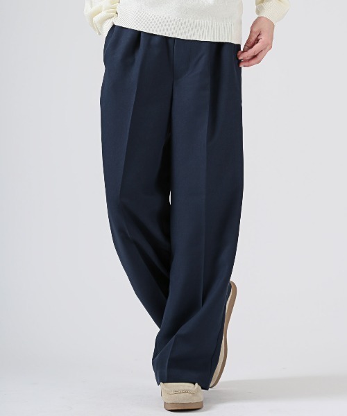 LUXSTYLE（ラグスタイル）の「ポリエステルツイルイージーパンツ（スラックス・メンズ・ネイビー/グレー/ブラック・L/M）」の3枚目の写真