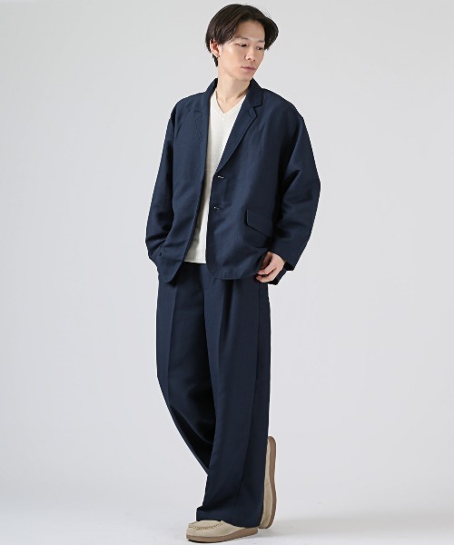 LUXSTYLE（ラグスタイル）の「ポリエステルツイルイージーパンツ（スラックス・メンズ・ネイビー/グレー/ブラック・L/M）」の5枚目の写真