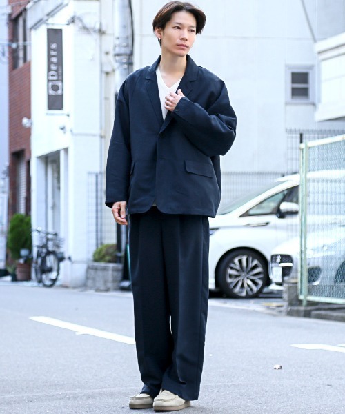 LUXSTYLE（ラグスタイル）の「ポリエステルツイルイージーパンツ（スラックス・メンズ・ネイビー/グレー/ブラック・L/M）」の6枚目の写真