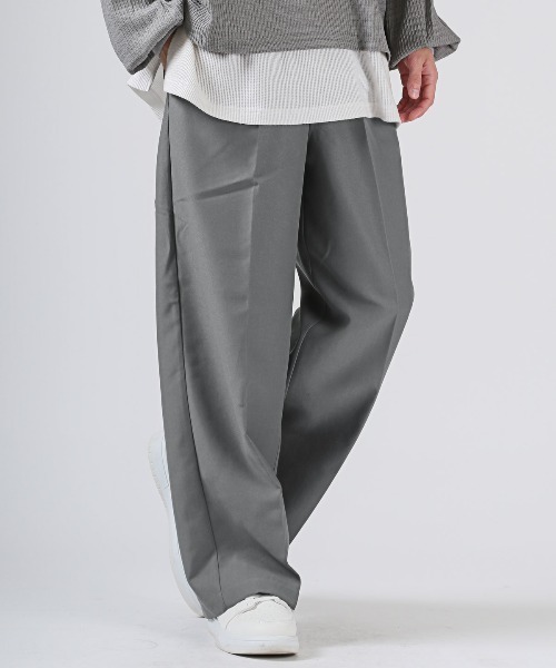 LUXSTYLE（ラグスタイル）の「ポリエステルツイルイージーパンツ（スラックス・メンズ・ネイビー/グレー/ブラック・L/M）」の9枚目の写真