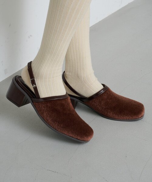 Kastane（カスタネ）の「ハラコパイピングヒール（その他シューズ・レディース・ブラウン/ブラック・38/36/37）」の8枚目の写真