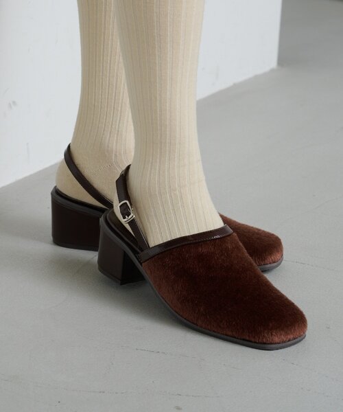 Kastane（カスタネ）の「ハラコパイピングヒール（その他シューズ・レディース・ブラウン/ブラック・38/36/37）」の10枚目の写真