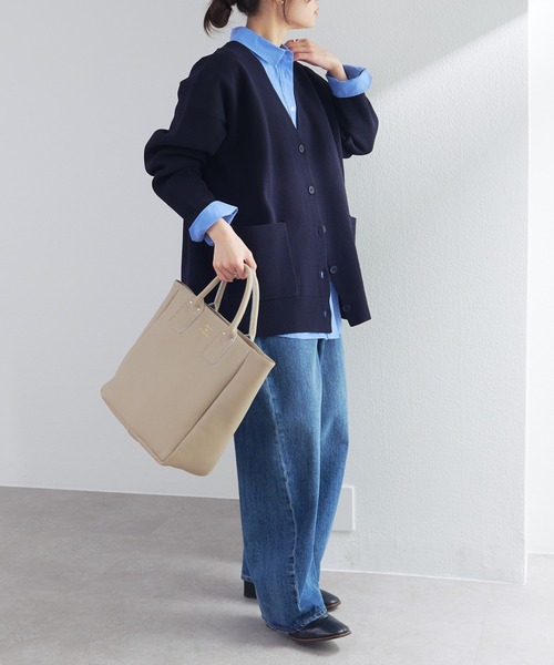 PUAL CE CIN（ピュアルセシン）の「【本革】レザートートバッグ（トートバッグ・レディース・ブラック/グレイッシュベージュ・FREE）」の3枚目の写真