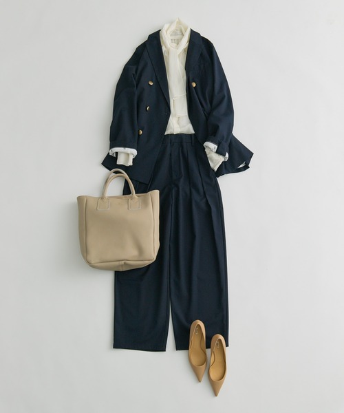 PUAL CE CIN（ピュアルセシン）の「【本革】レザートートバッグ（トートバッグ・レディース・ブラック/グレイッシュベージュ・FREE）」の21枚目の写真