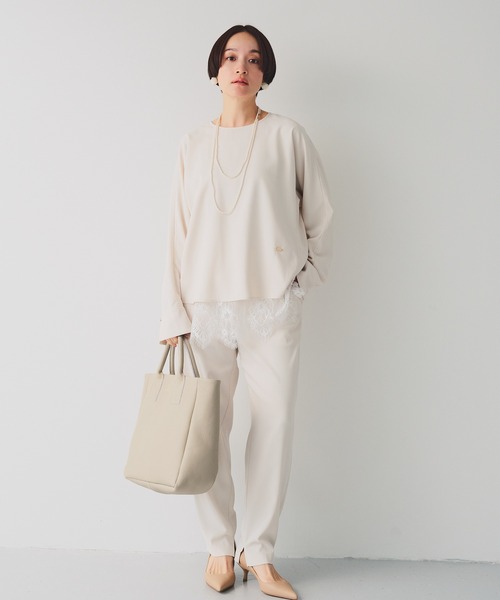 PUAL CE CIN（ピュアルセシン）の「【本革】レザートートバッグ（トートバッグ・レディース・ブラック/グレイッシュベージュ・FREE）」の14枚目の写真