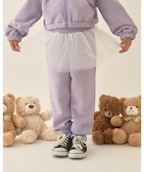 Lycee mine(리세마인)의 「【Lycee mine 발레 시리즈】【셋업 가능】튤 스커트 첨부 스웨트 팬츠(스웨트 팬츠)」