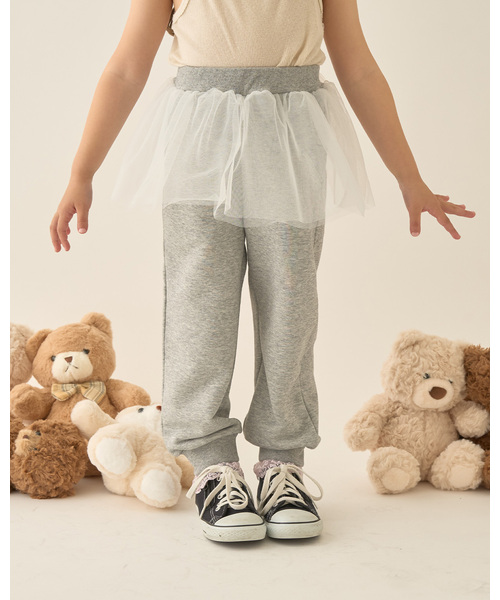Lycee mine(리세마인)의 「【Lycee mine 발레 시리즈】【셋업 가능】튤 스커트 첨부 스웨트 팬츠(스웨트 팬츠)」