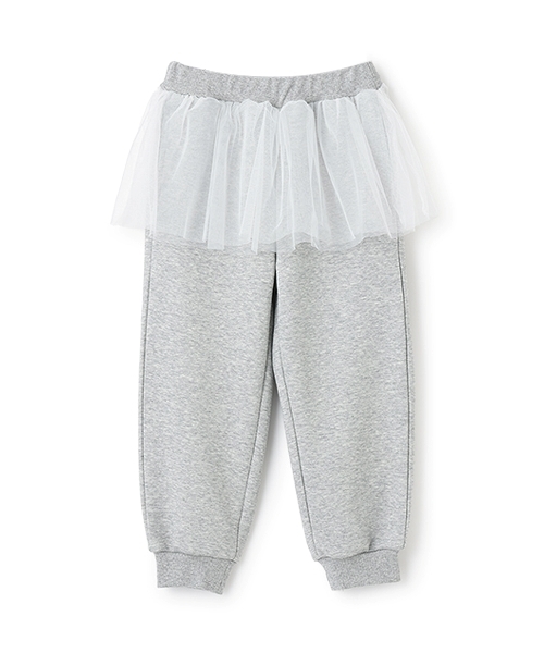 Lycee mine（リセマイン）の「【Lycee mine バレエシリーズ】【セットアップ可】チュールスカート付きスウェットパンツ（スウェットパンツ・キッズ・トップグレー/ブラック/アイボリー/ベビーピンク/ライトブルー/バイオレット/クリーム・140cm/130cm/120cm/150cm/100cm/110cm）」の16枚目の写真