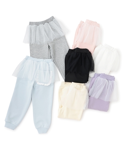 Lycee mine(リセマイン)の「【Lycee mine バレエシリーズ】【セットアップ可】チュールスカート付きスウェットパンツ【子供服】【キッズ】【女の子】(スウェットパンツ・キッズ・トップグレー/ブラック/アイボリー/ベビーピンク/ライトブルー/バイオレット/クリーム・140cm/130cm/120cm/150cm/100cm/110cm)」の18枚目の写真