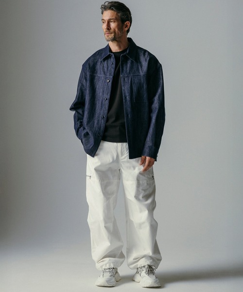 CIRCLEE（サークリー）の「CIRCLEE(サークリー)ソフトウォッシュデニム 長袖シャツ（シャツ/ブラウス・メンズ・ブルー・M）」の11枚目の写真