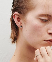 COLLAGE GALLARDAGALANTE | Sivelle./Silver925オニキスレースピアス(ピアス（両耳用）)