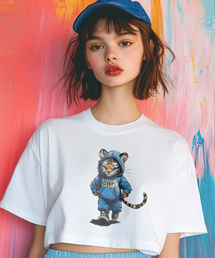 OHPxAIDAEVE4 チョサイアントラガー レディース クロップ 半袖Tシャツ