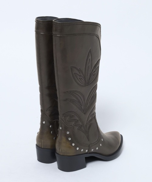 JEANASIS（ジーナシス）の「ローグミドルウエスタンブーツ【抗菌防臭テープ付き】/637649（ブーツ・レディース・ブラウン系その他/ブラック系その他・MEDIUM/LARGE）」の8枚目の写真