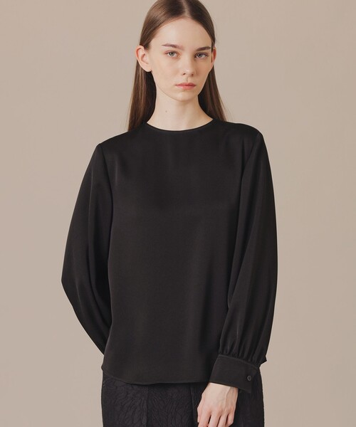 MACKINTOSH LONDON（マッキントッシュ ロンドン）の「トリアセテートジョーゼットブラウス（シャツ/ブラウス・レディース・オフホワイト/ブラック・40/38）」の2枚目の写真