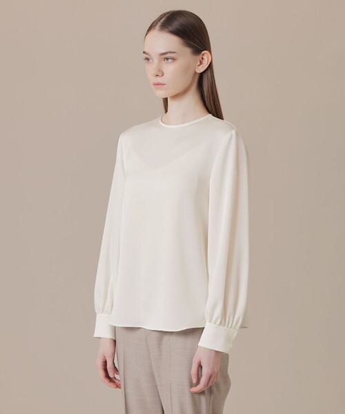 MACKINTOSH LONDON（マッキントッシュ ロンドン）の「トリアセテートジョーゼットブラウス（シャツ/ブラウス・レディース・オフホワイト/ブラック・40/38）」の7枚目の写真