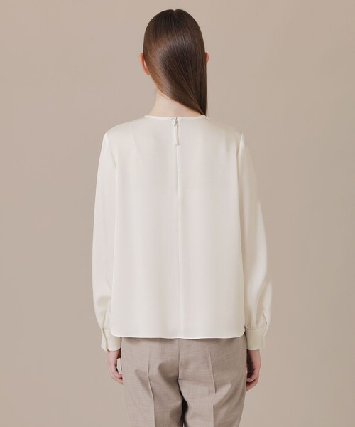 MACKINTOSH LONDON（マッキントッシュ ロンドン）の「トリアセテートジョーゼットブラウス（シャツ/ブラウス・レディース・オフホワイト/ブラック・40/38）」の8枚目の写真