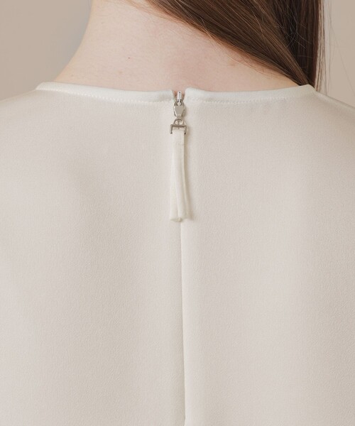 MACKINTOSH LONDON（マッキントッシュ ロンドン）の「トリアセテートジョーゼットブラウス（シャツ/ブラウス・レディース・オフホワイト/ブラック・40/38）」の9枚目の写真