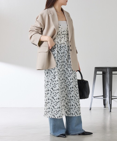 PROVOKE (プロヴォーク)の「PROVOKE別注/プリントレースキャミワンピース(ワンピース・レディース・ホワイト/ブラック・FREE)」の10枚目の写真