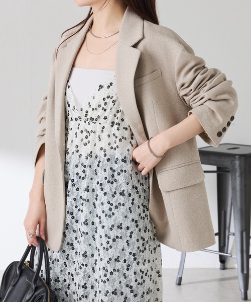 PROVOKE (プロヴォーク)の「PROVOKE別注/プリントレースキャミワンピース(ワンピース・レディース・ホワイト/ブラック・FREE)」の6枚目の写真