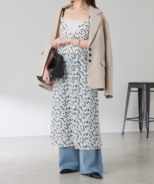 PROVOKE (プロヴォーク)の「PROVOKE別注/プリントレースキャミワンピース(ワンピース・レディース・ホワイト/ブラック・FREE)」の15枚目の写真