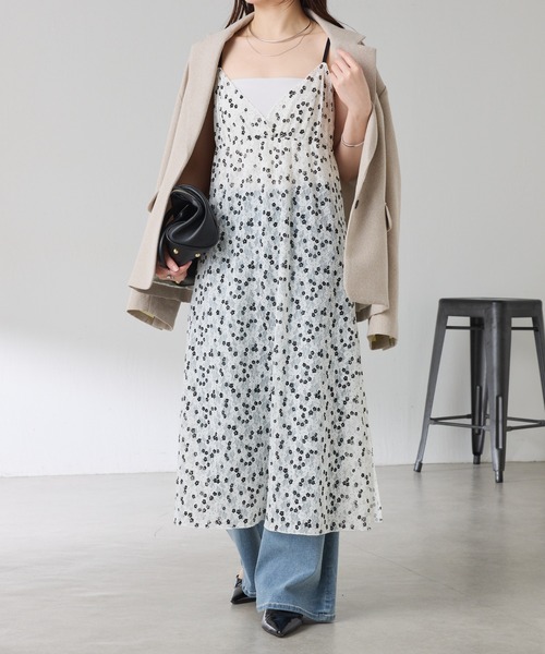 PROVOKE (プロヴォーク)の「PROVOKE別注/プリントレースキャミワンピース(ワンピース・レディース・ホワイト/ブラック・FREE)」の16枚目の写真