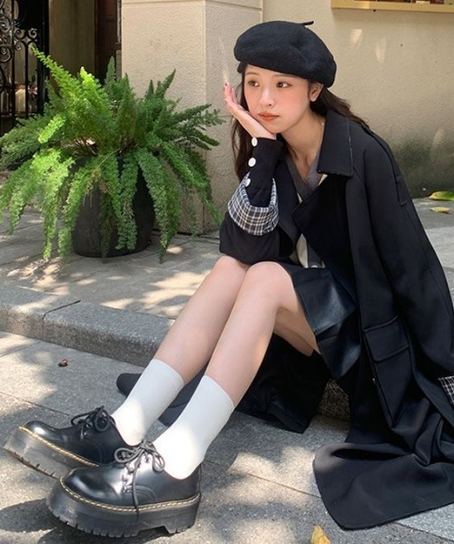 LAC-VERT（ラック・ヴェール）の「厚底レースアップシューズ（ドレスシューズ・レディース・ブラック・SMALL/MEDIUM/LARGE）」の2枚目の写真