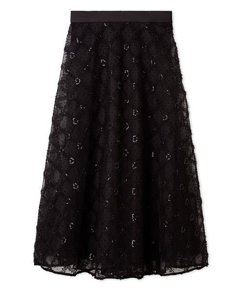 FURFUR(ファーファー)の「フリルチェックチュールスカート(スカート・レディース・ブラウン/ホワイト/ブラック・F)」の2枚目の写真