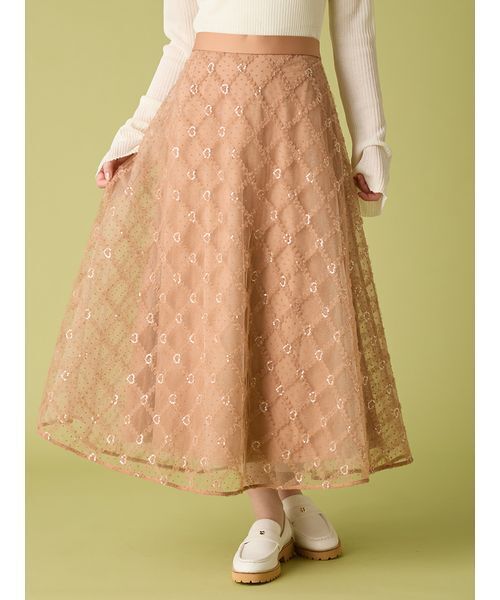 FURFUR(ファーファー)の「フリルチェックチュールスカート(スカート・レディース・ブラウン/ホワイト/ブラック・F)」の5枚目の写真