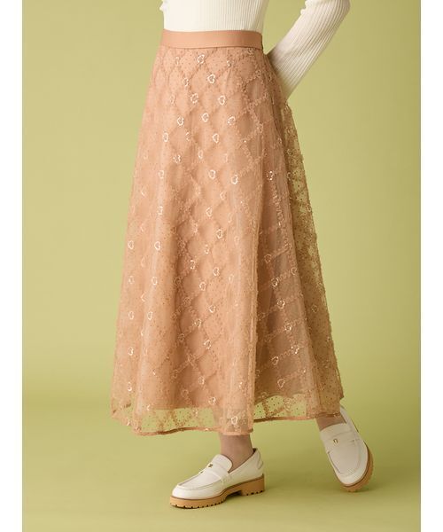 FURFUR(ファーファー)の「フリルチェックチュールスカート(スカート・レディース・ブラウン/ホワイト/ブラック・F)」の6枚目の写真