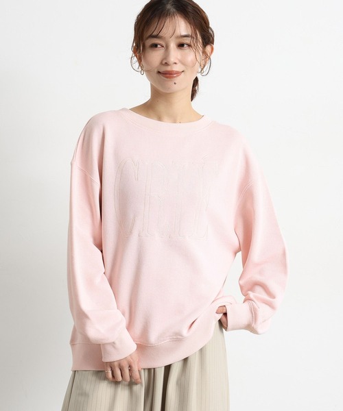 studio CLIP（スタディオクリップ）の「裏毛刺繍ロゴスウェット（スウェット・レディース・ライトブルー/ピンク/ホワイト/ネイビー・FREE）」の17枚目の写真