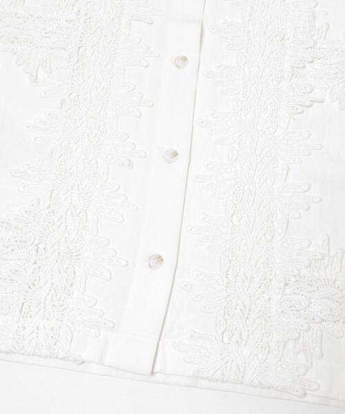 KBF（ケイビーエフ）の「ヴィンテージライクレースシャツ（シャツ/ブラウス・レディース・ダークブラウン/オフホワイト/ブラック・ONE）」の18枚目の写真