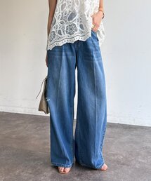 DouDou | ダメージワイドデニム(デニムパンツ)