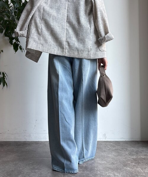 DouDou(ドゥドゥ)の「ダメージワイドデニム(デニムパンツ・レディース・ブルー/ブルー系その他・38/36)」の20枚目の写真