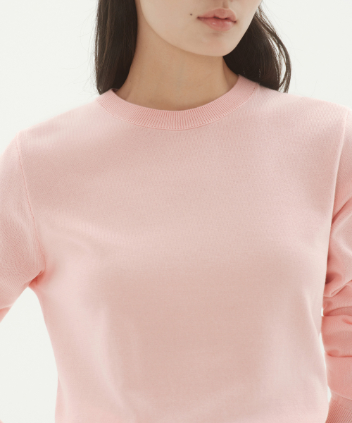 MUSINSA STANDARD WOMAN（ムシンサスタンダードウーマン）の「ウィメンズ ウォッシャブル スーピマコットンクルーネックニット [ローズウォーター]（ニット/セーター・レディース・その他・SMALL/MEDIUM/LARGE/X-SMALL）」の11枚目の写真