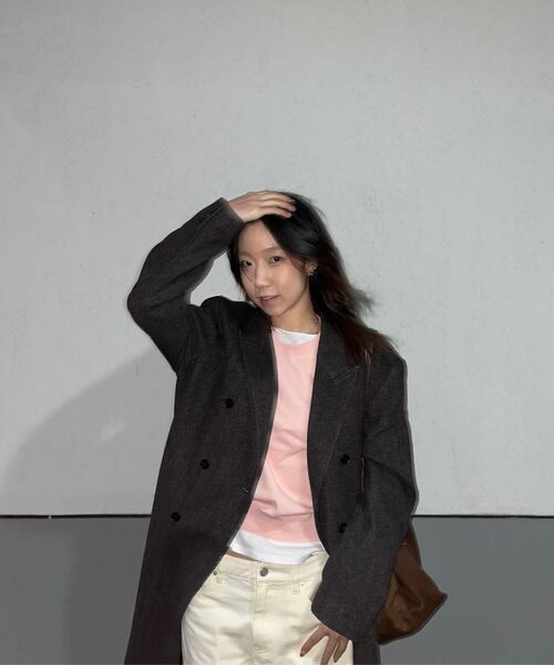 MUSINSA STANDARD WOMAN（ムシンサスタンダードウーマン）の「ウィメンズ ウォッシャブル スーピマコットンクルーネックニット [ローズウォーター]（ニット/セーター・レディース・その他・SMALL/MEDIUM/LARGE/X-SMALL）」の14枚目の写真