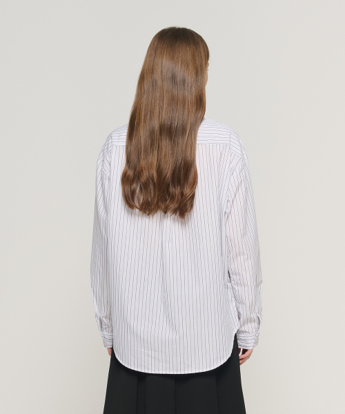 CARGOBROS FOR WOMAN(カーゴブロスフォーウィメン)の「ソフトストライプシャツ(ホワイト)(シャツ/ブラウス・レディース・その他・FREE)」の3枚目の写真