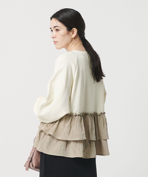 BEAUTY&YOUTH UNITED ARROWS（ビューティーアンドユースユナイテッドアローズ）の「【WEB限定】ティアード スウェットプルオーバー（スウェット・レディース・ブラック/グレー/オフホワイト・FREE）」の5枚目の写真