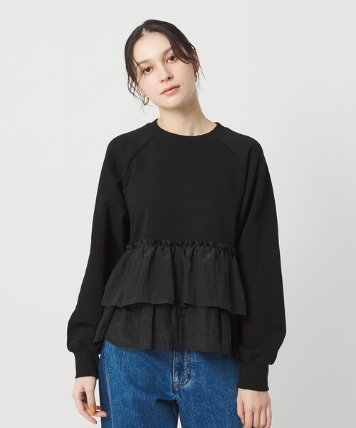 BEAUTY&YOUTH UNITED ARROWS（ビューティーアンドユースユナイテッドアローズ）の「【WEB限定】ティアード スウェットプルオーバー（スウェット・レディース・ブラック/グレー/オフホワイト・FREE）」の7枚目の写真
