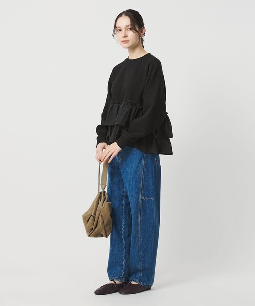BEAUTY&YOUTH UNITED ARROWS（ビューティーアンドユースユナイテッドアローズ）の「【WEB限定】ティアード スウェットプルオーバー（スウェット・レディース・ブラック/グレー/オフホワイト・FREE）」の9枚目の写真