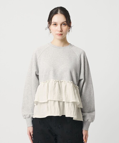 BEAUTY&YOUTH UNITED ARROWS（ビューティーアンドユースユナイテッドアローズ）の「【WEB限定】ティアード スウェットプルオーバー（スウェット・レディース・ブラック/グレー/オフホワイト・FREE）」の13枚目の写真
