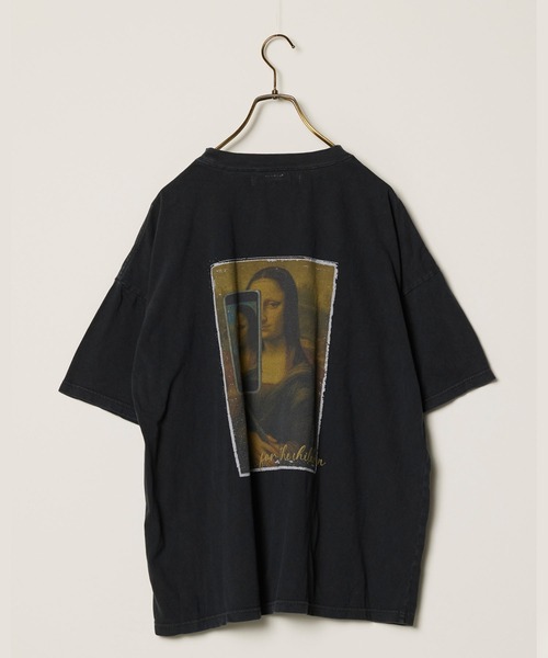 REMI RELIEF（レミレリーフ）の「REMI RELIEF/レミレリーフ HARD SP加工20/-天竺BIGサイズT(Self shot M) ヴィンテージTシャツ 2026年春夏（Tシャツ/カットソー・メンズ・ブラック/オフホワイト・M/L/XL）」の2枚目の写真