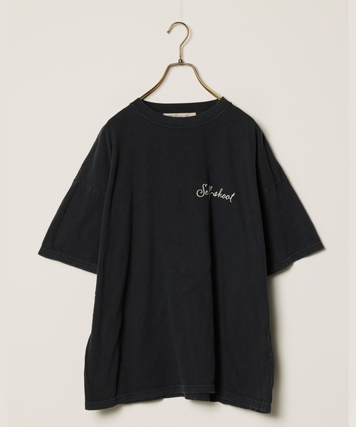 REMI RELIEF（レミレリーフ）の「REMI RELIEF/レミレリーフ HARD SP加工20/-天竺BIGサイズT(Self shot M) ヴィンテージTシャツ 2026年春夏（Tシャツ/カットソー・メンズ・ブラック/オフホワイト・M/L/XL）」の4枚目の写真