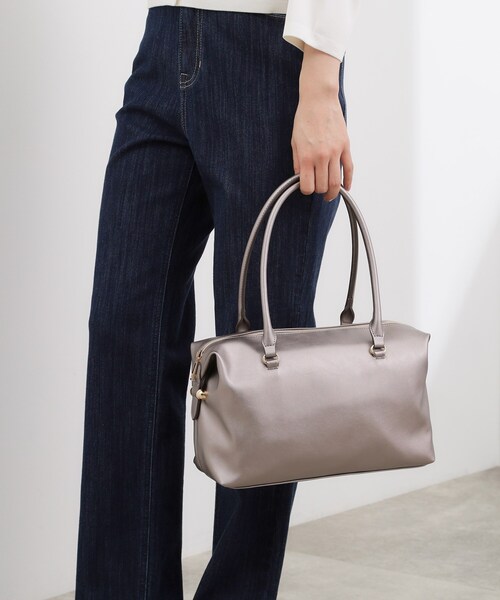 grove（グローブ）の「ロングハンドルボストン（ボストンバッグ・レディース・ブラック/シルバー系その他/ナチュラル・00）」の3枚目の写真