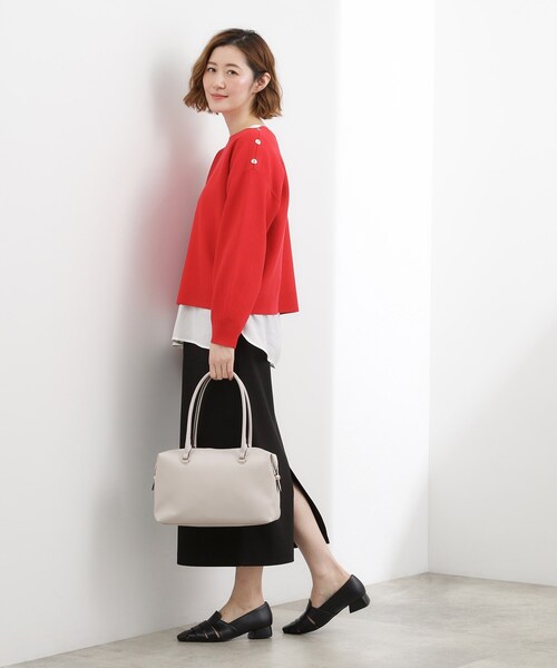 grove（グローブ）の「ロングハンドルボストン（ボストンバッグ・レディース・ブラック/シルバー系その他/ナチュラル・00）」の9枚目の写真