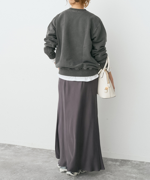 Spick & Span(スピックアンドスパン)の「ウォッシャブルキュプラ マキシスカート(スカート・レディース・チャコールグレー/モカ/ベージュ・36/38)」の8枚目の写真